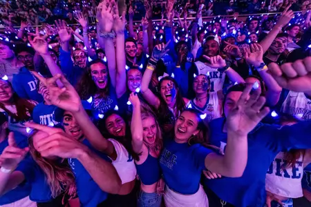 Duke Men's Basketball Countdown to Craziness in Cameron Indoor Stadium. Durham, NC - October 18, 2019