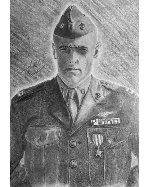 Gabe Dinette military drawing