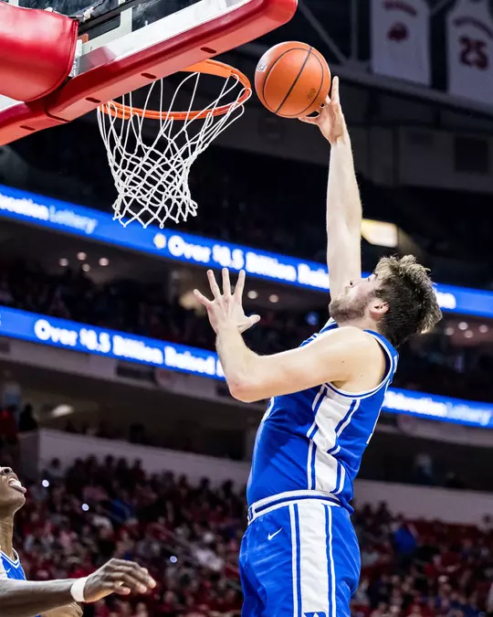 Duke center Ryan Young goes for a layup against NC State