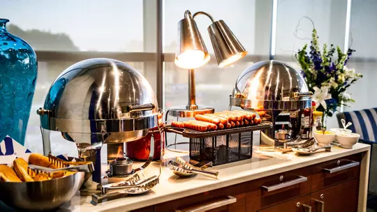 Trident Provisions catering spread for a Blue Devil Tower suite