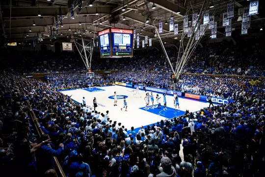 Fans pack Cameron Indoor Stadium for Duke men's basketball game against North Carolina