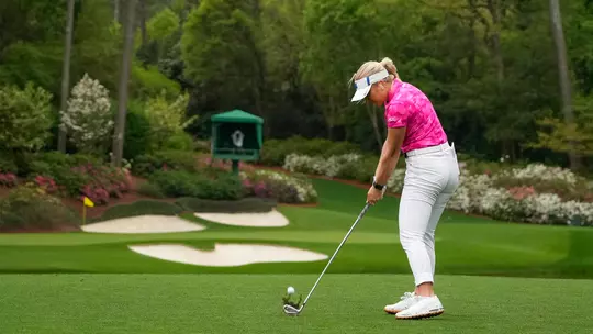 Erica Shepherd tees off at Augusta National