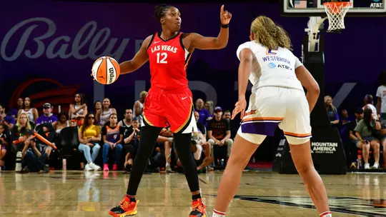 Former Duke women's basketball star Chelsea Gray during a WNBA game