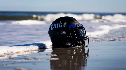 duke football black helmet Blue Devils Matte with Black Logo Schutt Mini Helmet Engine30Sports Duke's New Helmets, One Reversed,