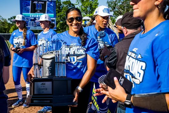 Marissa Young with 2024 ACC Championship trophy