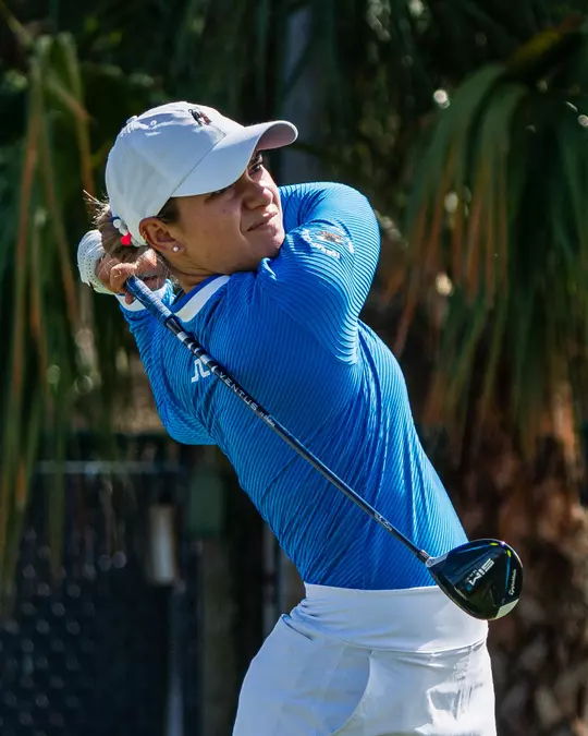 Ana Belac in action during a golf swing