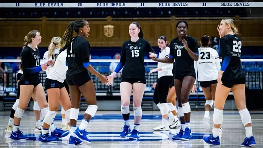 September 28, 2025: The Duke Blue Devils Volleyball team loses 1-3 against the Wake Forest Demon Deacons