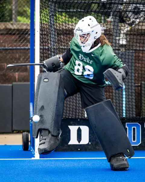 August 12, 2025: The Duke Blue Devils Field Hockey team finishes ?-? in an exhibition against the Davidson Wildcats.