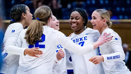 November 13, 2025: The Duke Blue Devils Volleyball team losses 3-2 against the Virginia Tech Hokies.