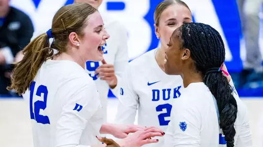 November 13, 2025: The Duke Blue Devils Volleyball team losses 3-2 against the Virginia Tech Hokies.