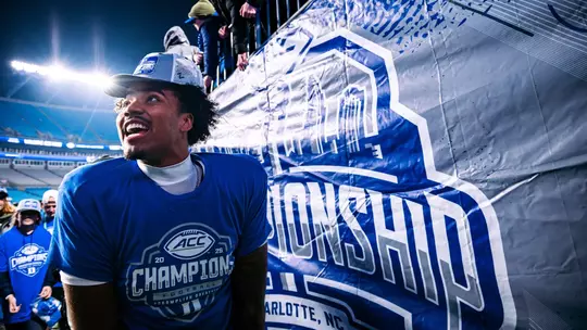 Duke celebrated its first outright ACC Championship since 1962 following its thrilling 27-20 overtime victory versus No. 16 Virginia on December 6, 2025.