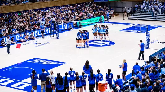October 4, 2025: The Duke Blue Devils Volleyball lost 0-3 against the UNC Tarheels.