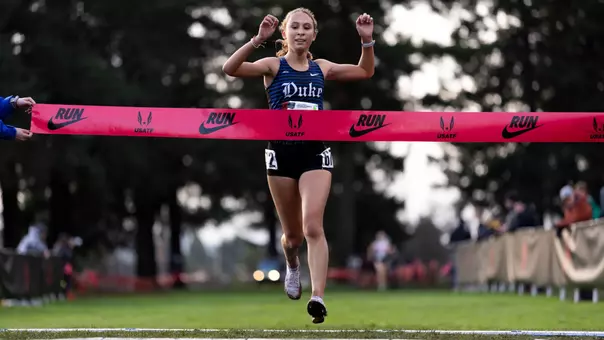 Duke's Victoria Garces wins the U20 women's 6K at the USATF Cross Country Championships
