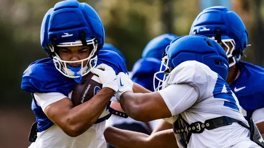 Duke goes through a spring football practice in 2025.