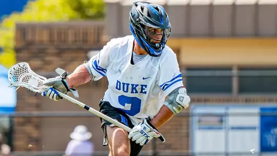 Andrew McAdorey gets ready to dodge against Syracuse