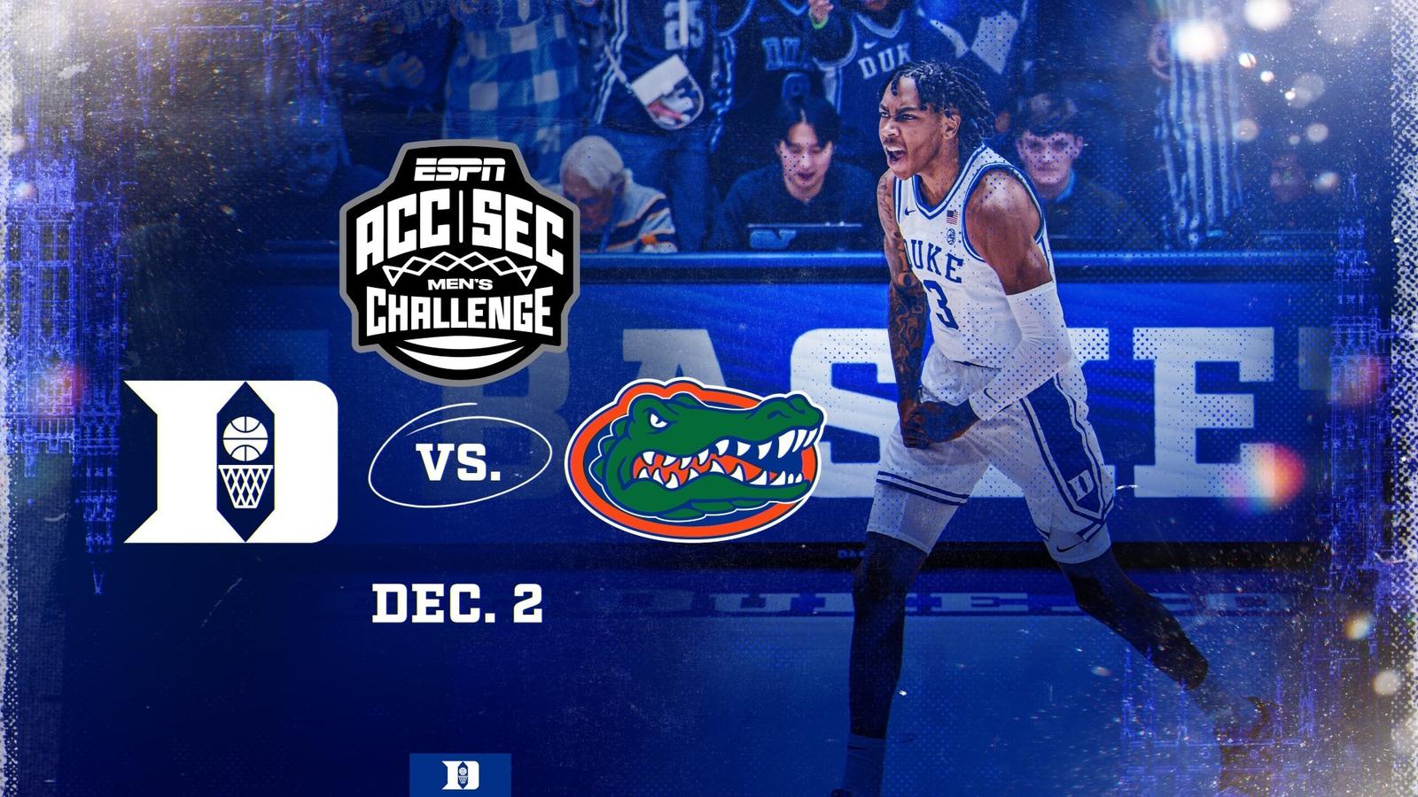 Duke to Host Florida in ACC/SEC Challenge - Duke University