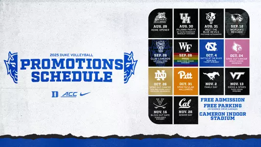 vball promo schedule