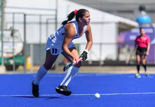 Macy Szukics in action for Team USA, dribbling the ball during the 2025 Junior Pan American Games.