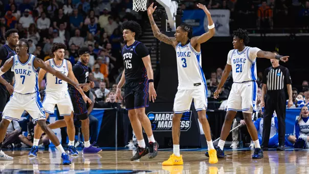 Duke basketball plays defense against TCU