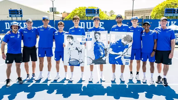 The Blue Devils hosted North Carolina for Senior Day at Ambler Tennis Stadium.