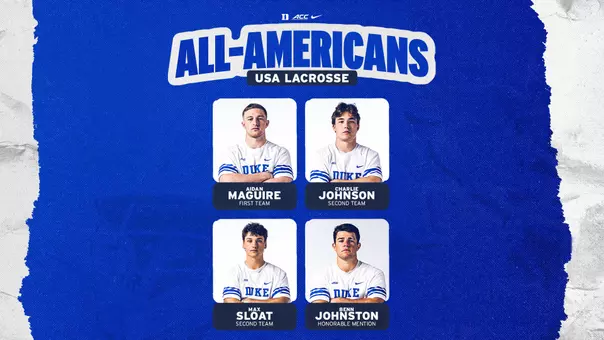 USA Lacrosse All-Americans Maguire, Johnson, Sloat, Johnston Graphic