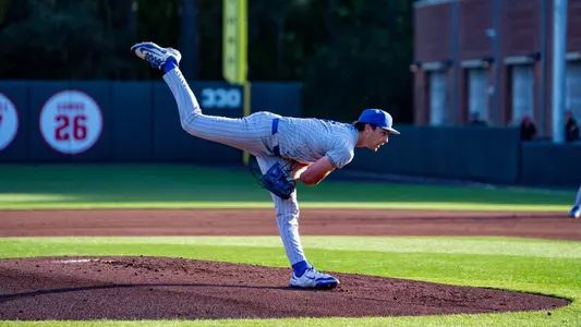 Aidan Weaver pitches for Duke