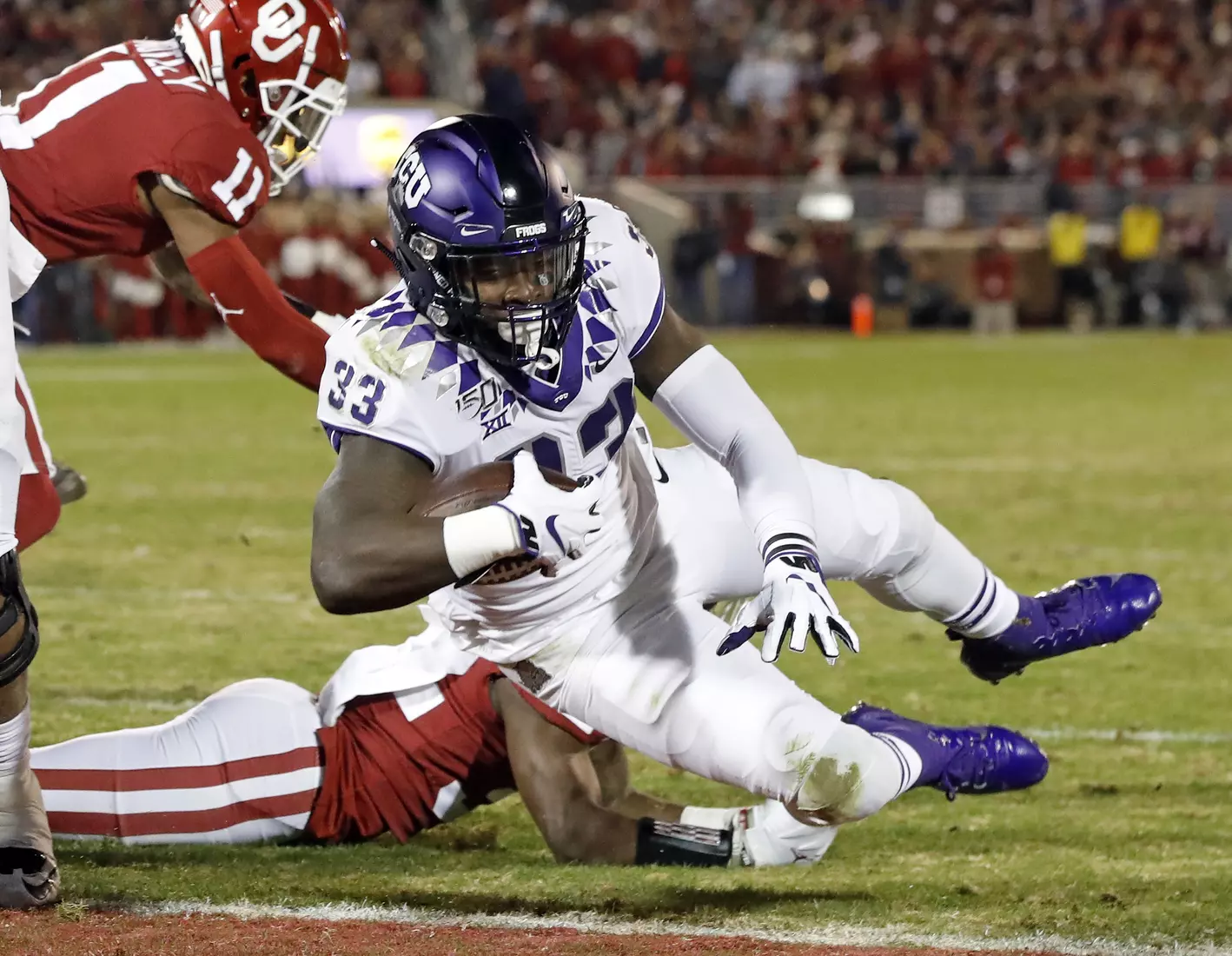 TCU vs Oklahoma football in Norman, Oklahoma on November 23, 2019. (Photo by/ Gregg Ellman)
