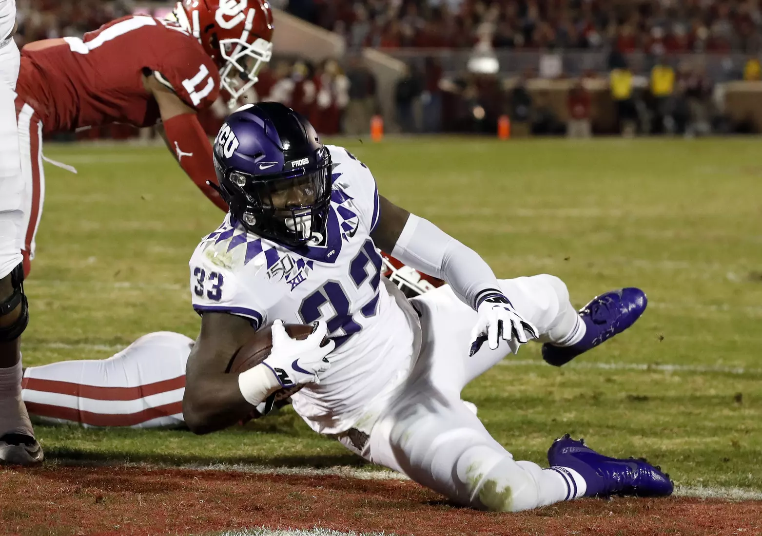 TCU vs Oklahoma football in Norman, Oklahoma on November 23, 2019. (Photo by/ Gregg Ellman)