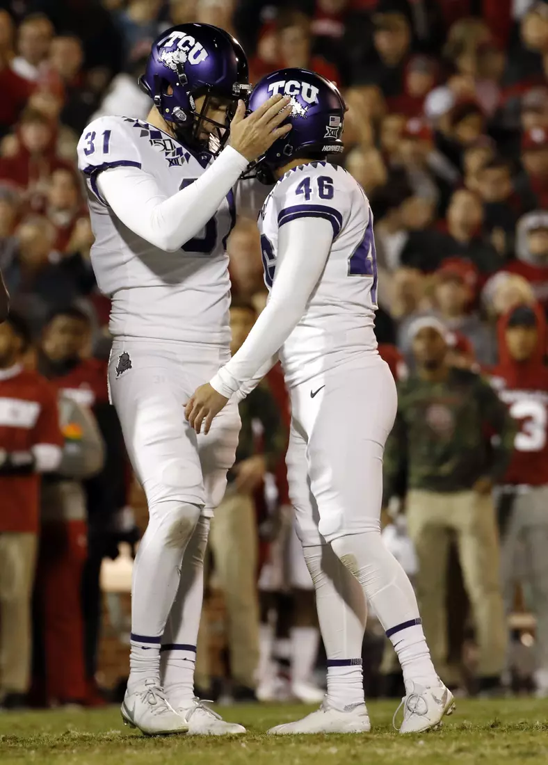 TCU vs Oklahoma football in Norman, Oklahoma on November 23, 2019. (Photo by/ Gregg Ellman)