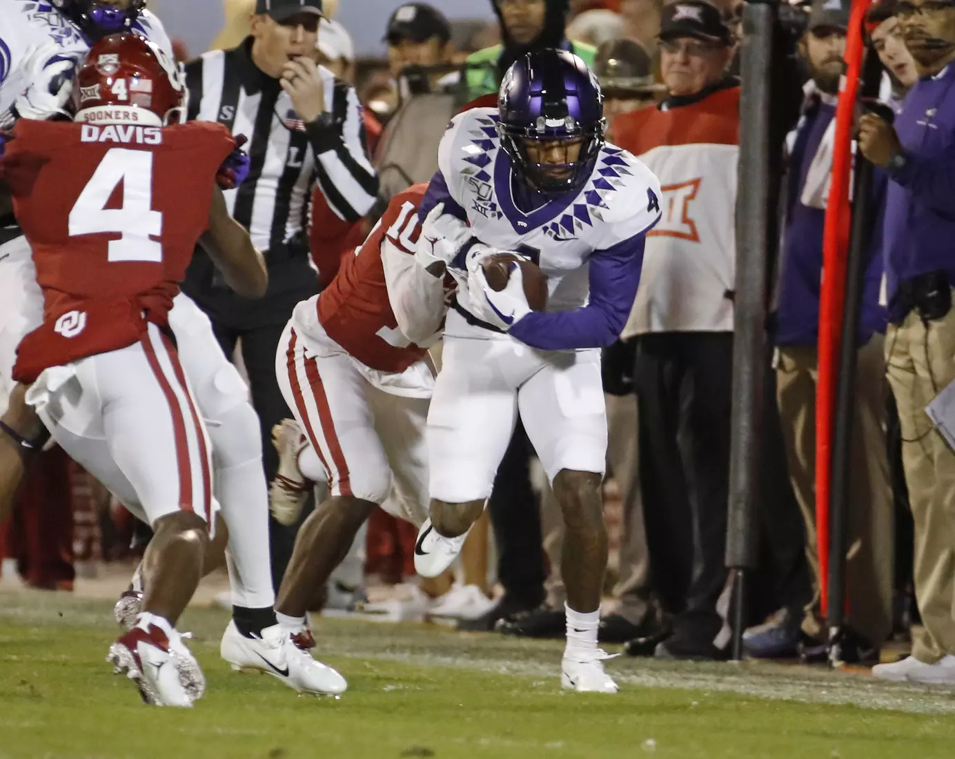 TCU vs Oklahoma football in Norman, Oklahoma on November 23, 2019. (Photo by/ Gregg Ellman)