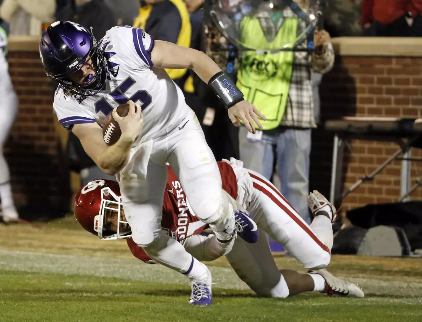 TCU vs Oklahoma football in Norman, Oklahoma on November 23, 2019. (Photo by/ Gregg Ellman)