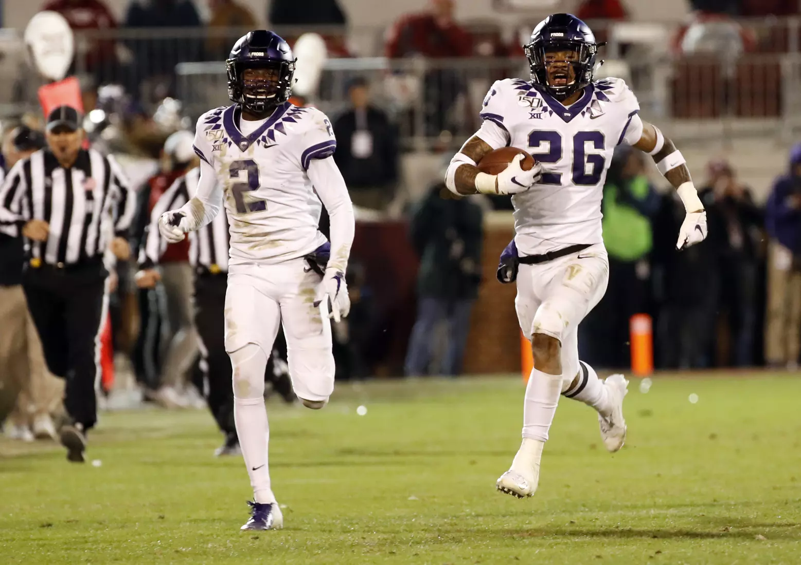 TCU vs Oklahoma football in Norman, Oklahoma on November 23, 2019. (Photo by/ Gregg Ellman)