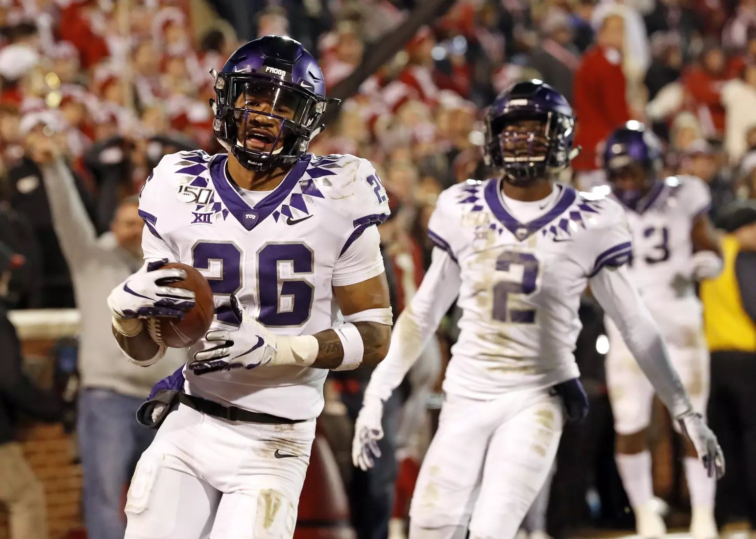 TCU vs Oklahoma football in Norman, Oklahoma on November 23, 2019. (Photo by/ Gregg Ellman)