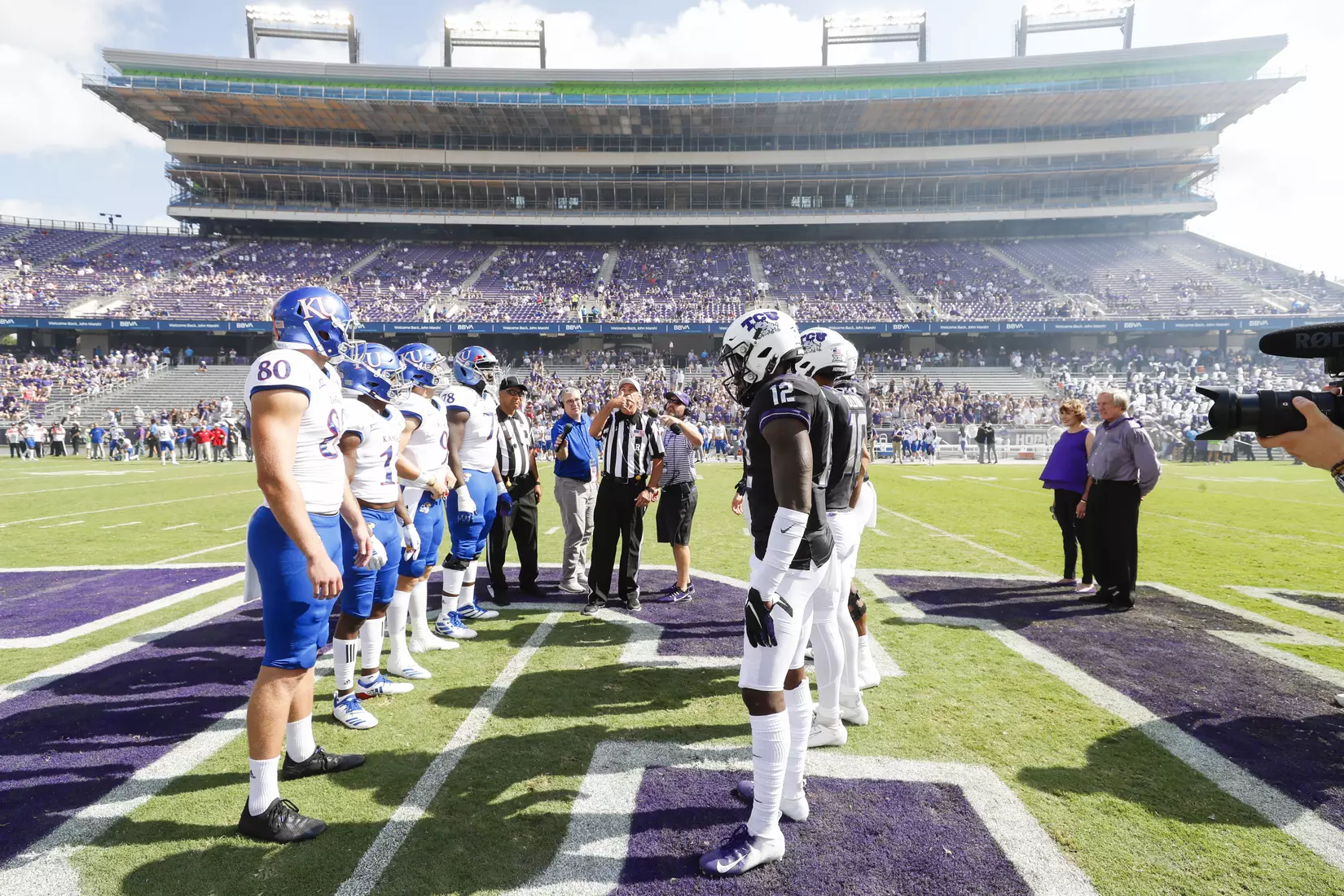 TCU vs Kansas Football at Amon Carter Stadium in Fort Worth, Texas on September 28, 2019. (Photo/Sharon Ellman)
