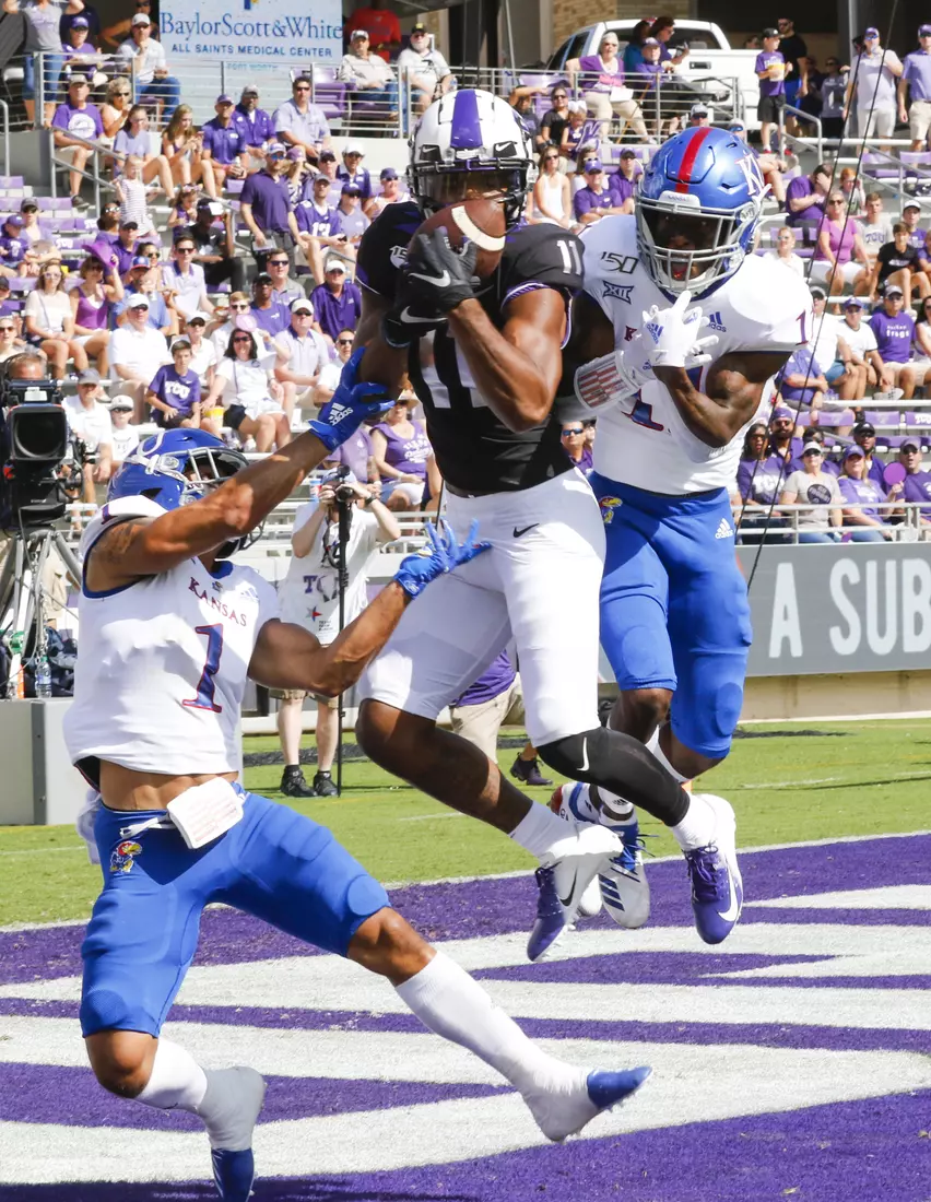 TCU vs Kansas Football at Amon Carter Stadium in Fort Worth, Texas on September 28, 2019. (Photo/Sharon Ellman)