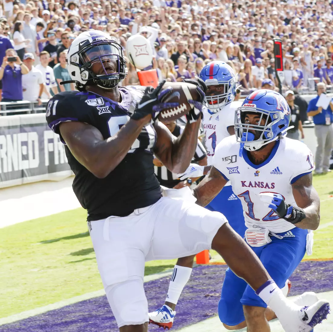 TCU vs Kansas Football at Amon Carter Stadium in Fort Worth, Texas on September 28, 2019. (Photo/Sharon Ellman)