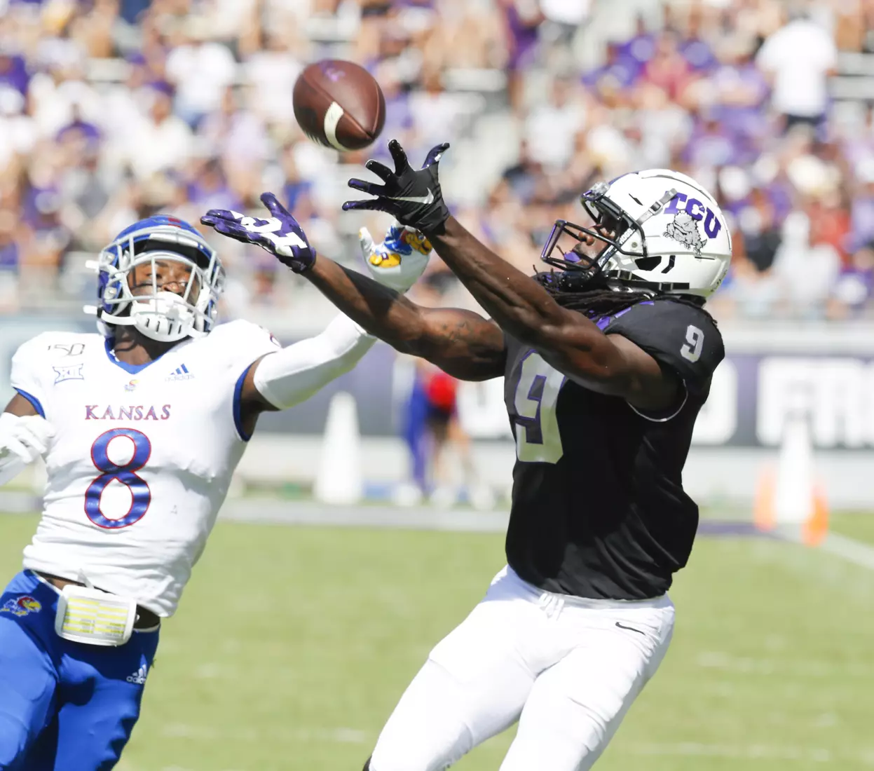 TCU vs Kansas Football at Amon Carter Stadium in Fort Worth, Texas on September 28, 2019. (Photo/Sharon Ellman)