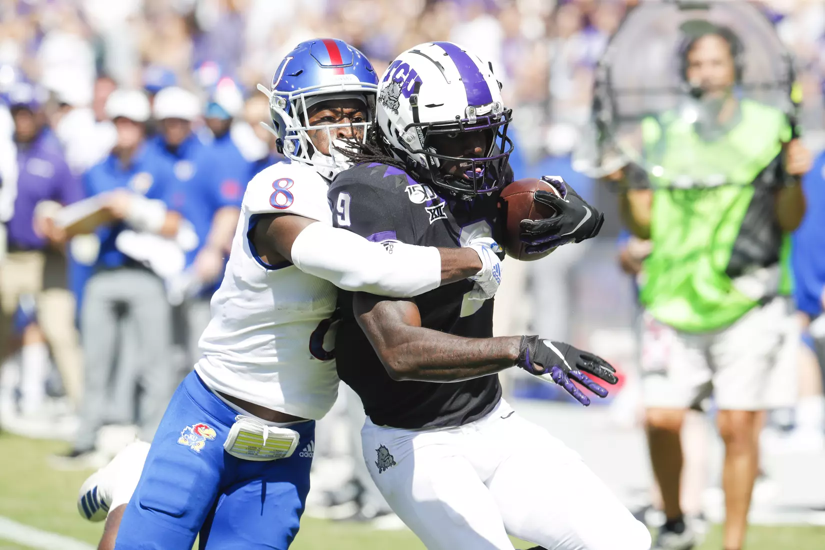 TCU vs Kansas Football at Amon Carter Stadium in Fort Worth, Texas on September 28, 2019. (Photo/Sharon Ellman)