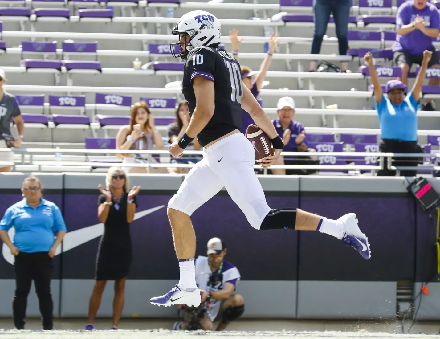 TCU vs Kansas Football at Amon Carter Stadium in Fort Worth, Texas on September 28, 2019. (Photo/Sharon Ellman)