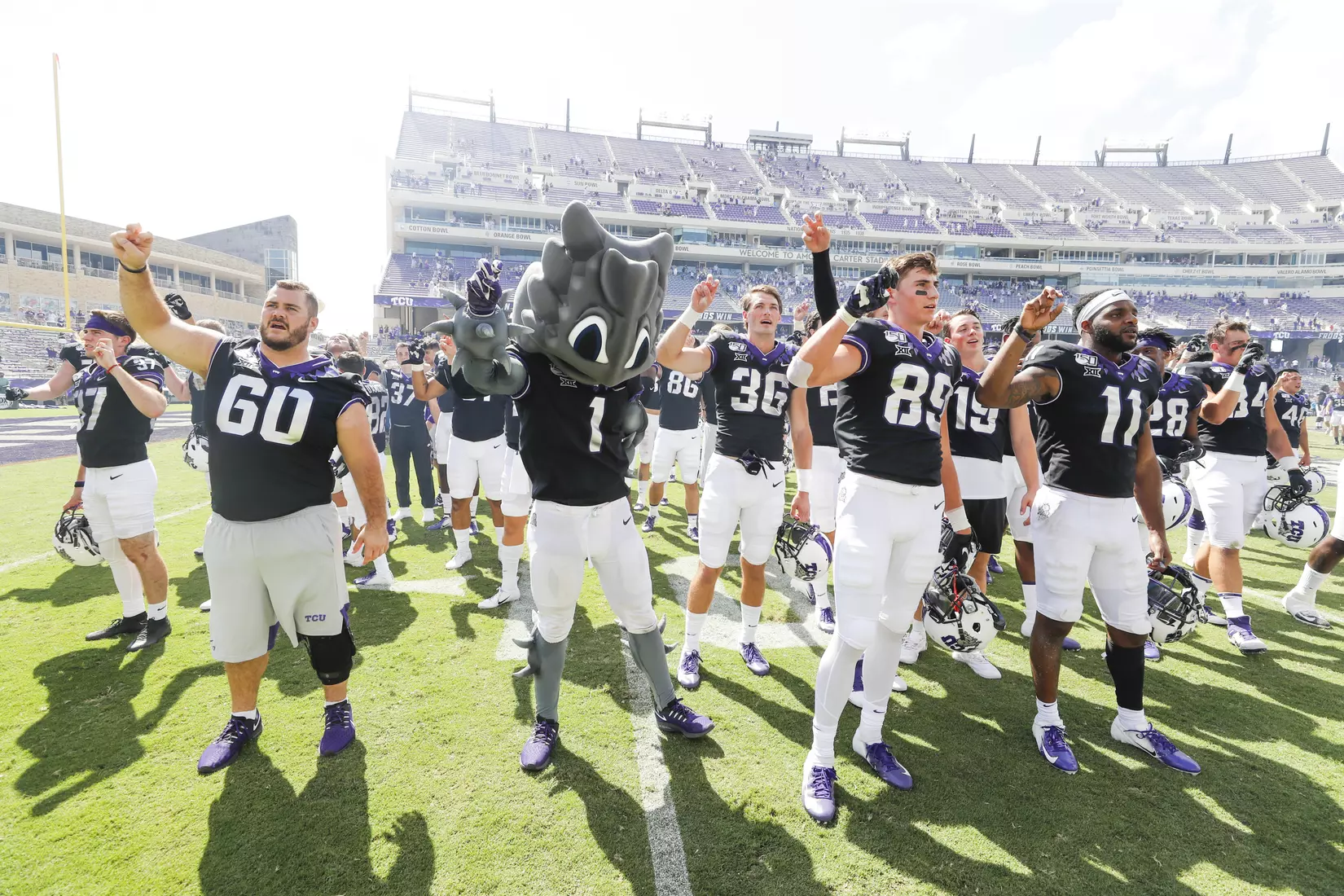 TCU vs Kansas Football at Amon Carter Stadium in Fort Worth, Texas on September 28, 2019. (Photo/Sharon Ellman)