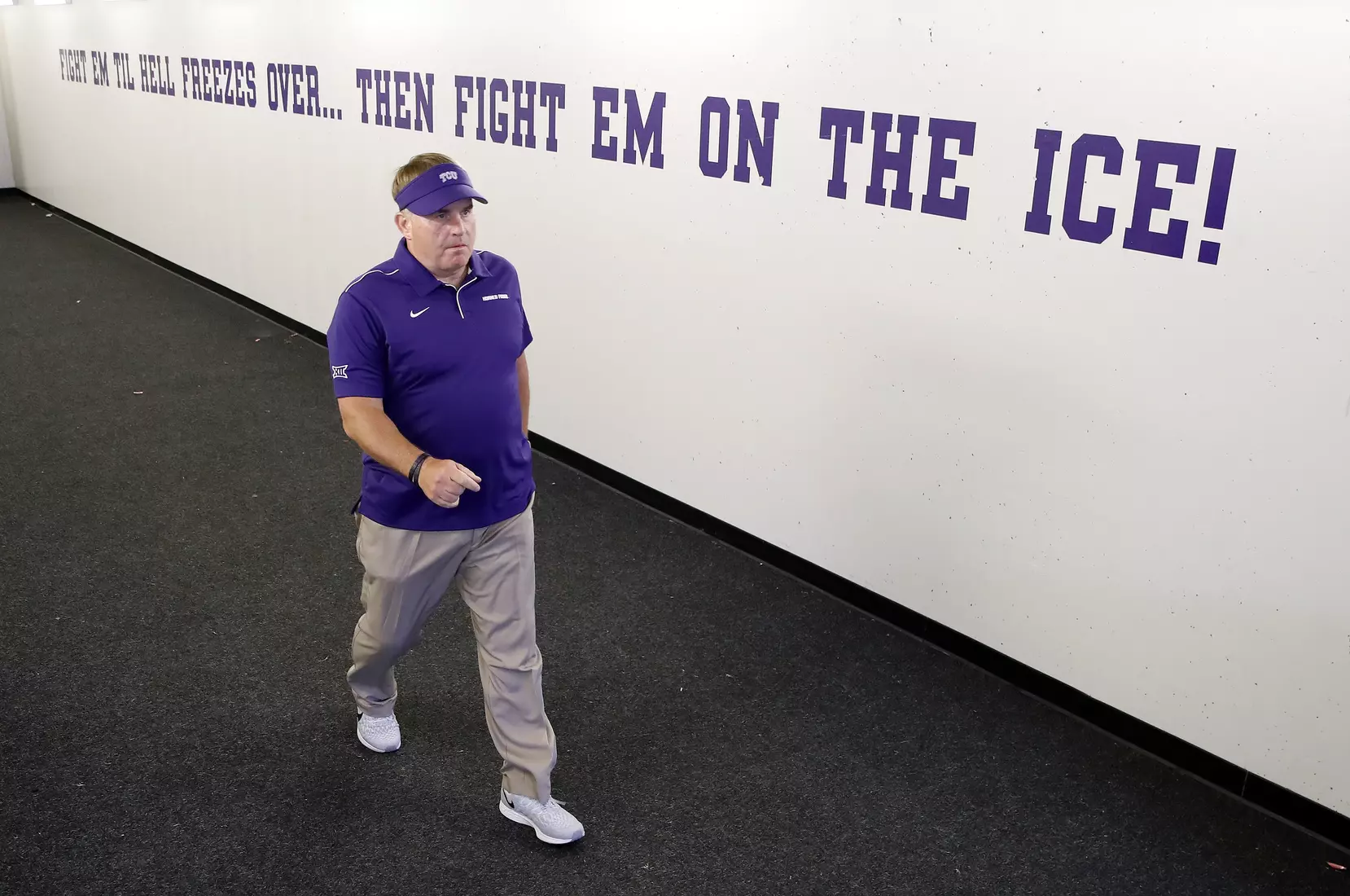 TCU vs Kansas football in Fort Worth, Texas on September 28, 2019. (Photo by Gregg Ellman)