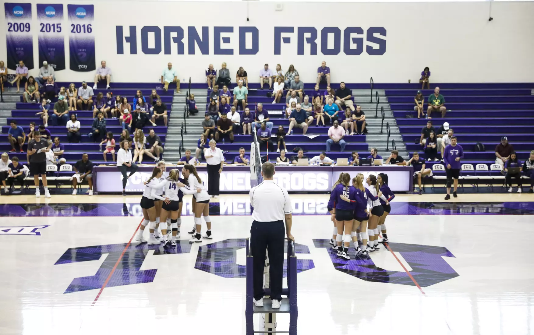 TCU volleyball purple white scrimmage in Fort Worth, Texas on August 24, 2019. (Photo/Sharon Ellman)