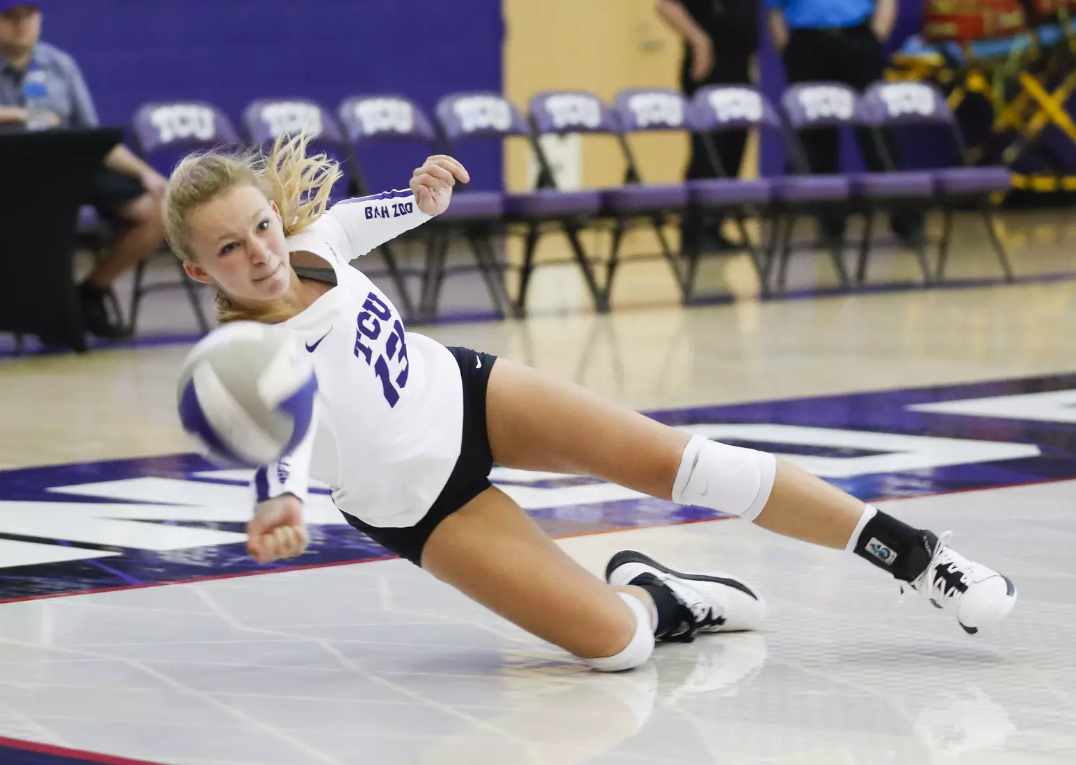 TCU volleyball purple white scrimmage in Fort Worth, Texas on August 24, 2019. (Photo/Sharon Ellman)