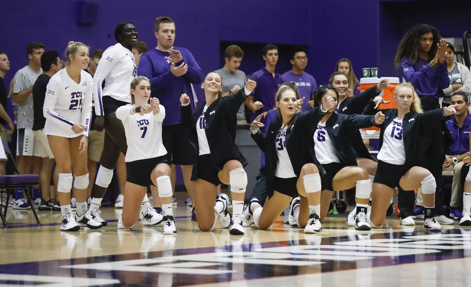 TCU vs High Point University Volleyball in Fort Worth, Texas on August 30, 2019. (Photo/Sharon Ellman)