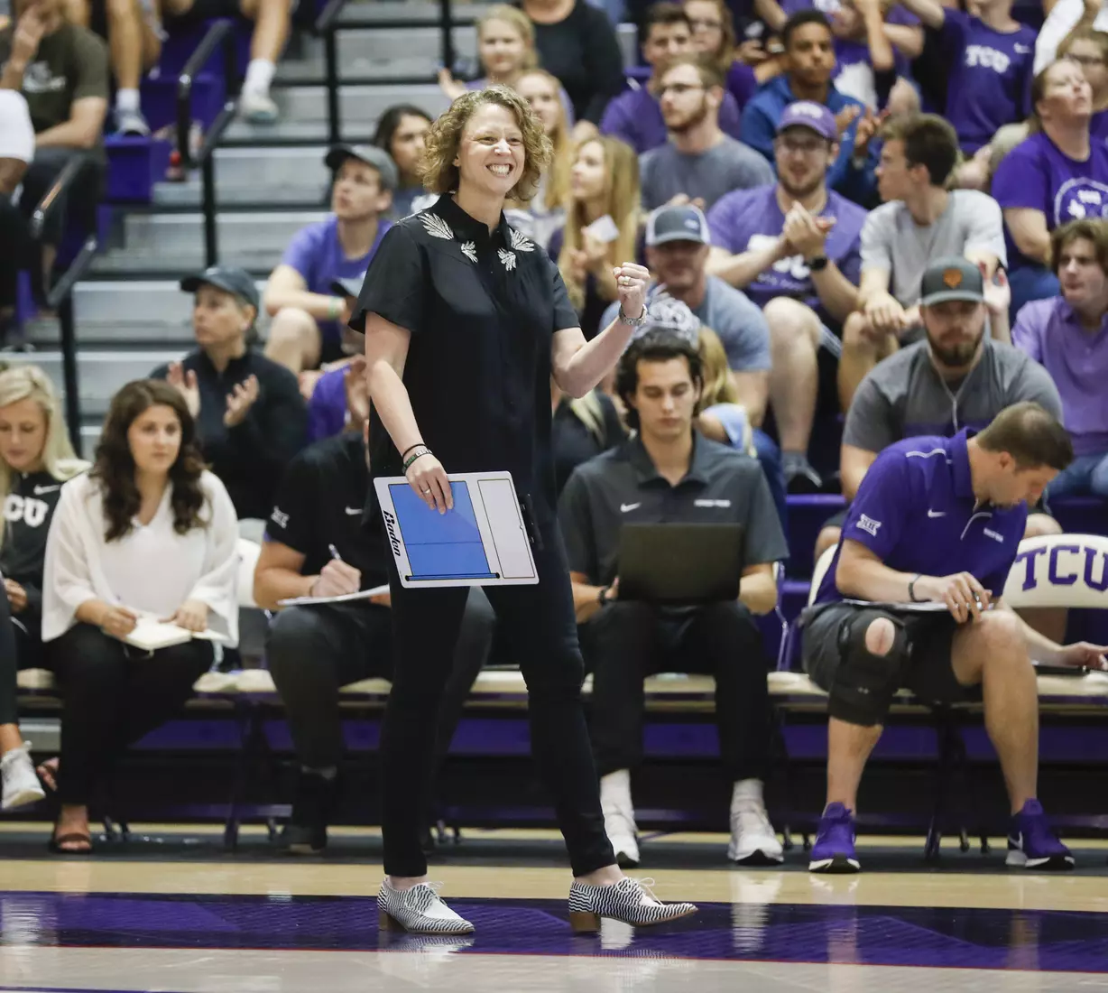 TCU vs High Point University Volleyball in Fort Worth, Texas on August 30, 2019. (Photo/Sharon Ellman)