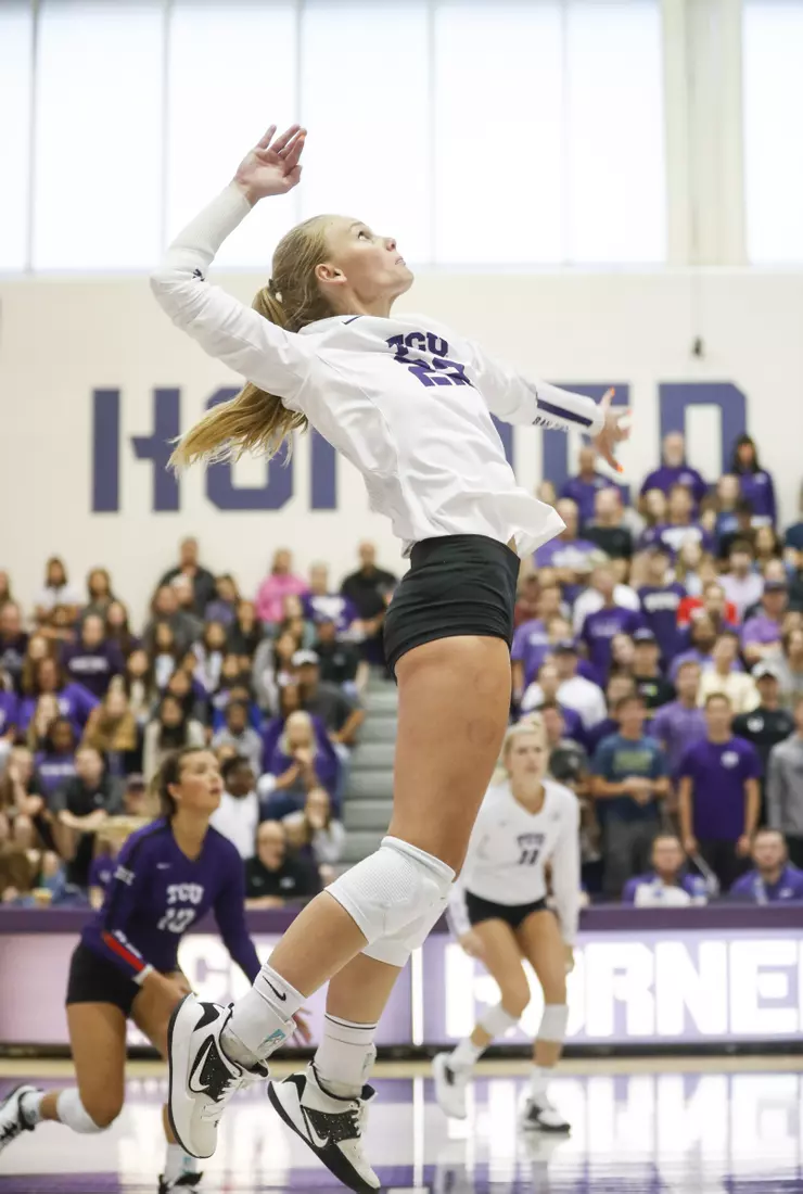 TCU vs High Point University Volleyball in Fort Worth, Texas on August 30, 2019. (Photo/Sharon Ellman)