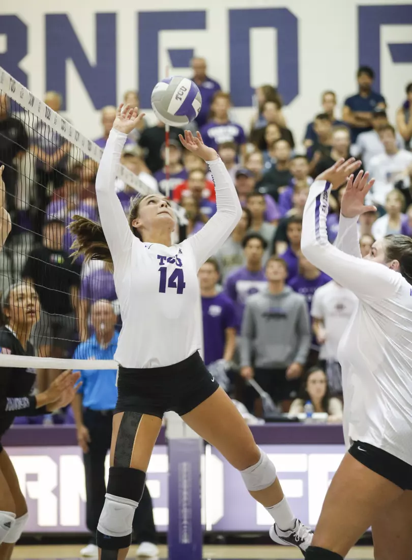 TCU vs High Point University Volleyball in Fort Worth, Texas on August 30, 2019. (Photo/Sharon Ellman)