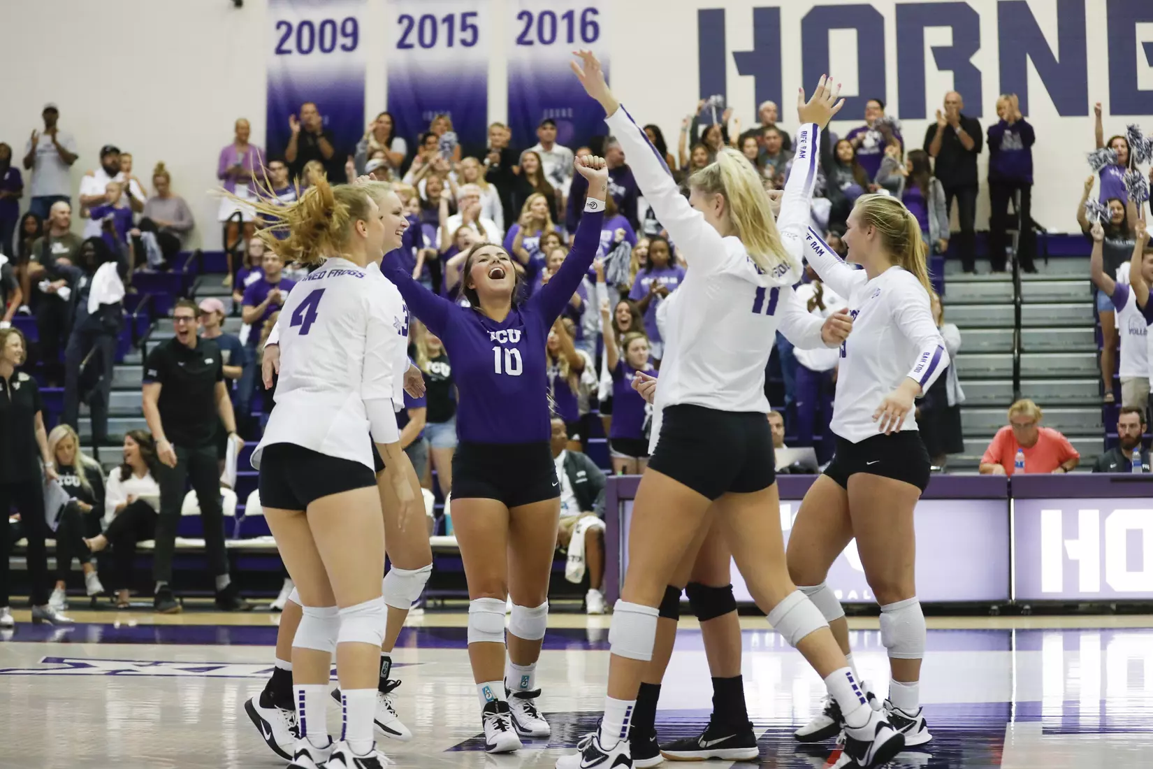 TCU vs High Point University Volleyball in Fort Worth, Texas on August 30, 2019. (Photo/Sharon Ellman)