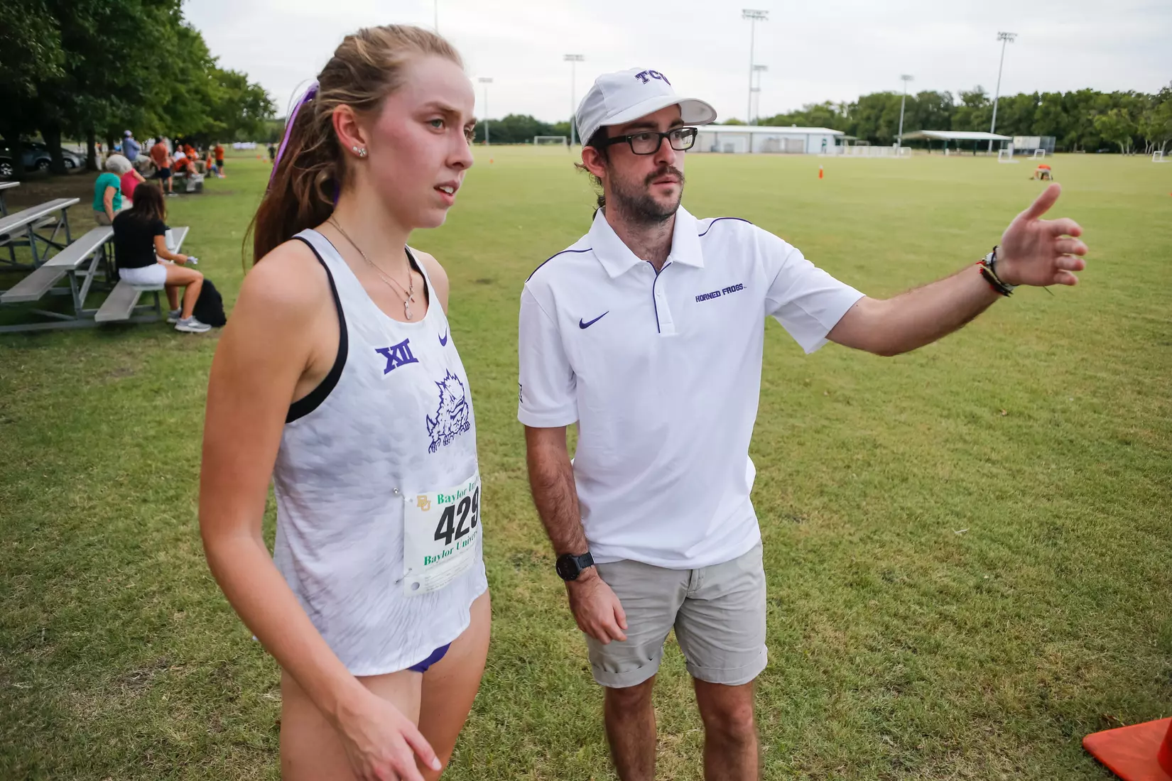 TCU Cross Country competes at the Bear Twilight Invitational meet in Waco, Texas on August 30, 2019. (Photo/Ellman Photography)