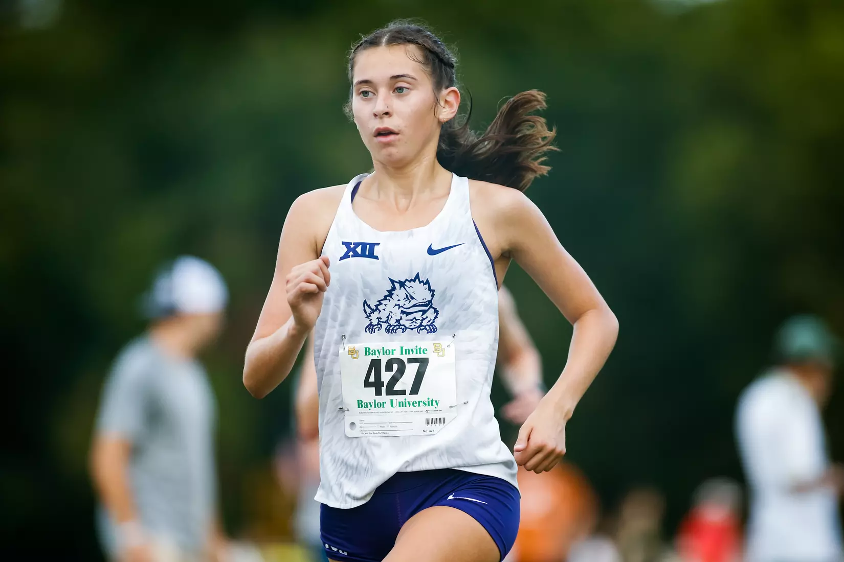TCU Cross Country competes at the Bear Twilight Invitational meet in Waco, Texas on August 30, 2019. (Photo/Ellman Photography)